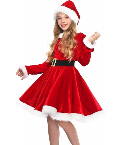 Girls Mrs Santa Costume Kids Red Claus Costume for Christmas Party $65.25 Kids' Costumes