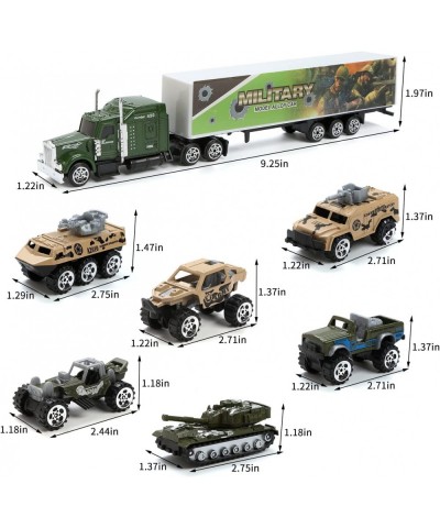 19 Pcs Army Toys DIE-CAST Mini Military Truck in Carrier Truck with 12 Army Men Toys Army Party Decorations Birthday Gift for...