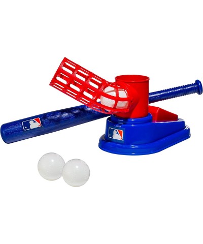 Kids Baseball Pitching Machine - Pop A Pitch Baseball Batting Machine with Youth Bat + 3 Plastic Baseballs - Boys + Girls Bas...