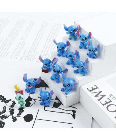 12 Styles Stitch Cake Topper Figurines Ohana Means Family Party Supplies Birthday Cartoon Figure Toys Decoration $22.67 Kids'...