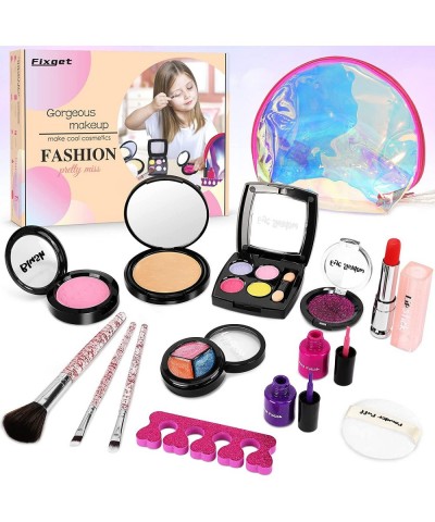 Kids Makeup Kit for Girls Washable Makeup Set Real Play Makeup Toys with Cosmetic Bag for Kids Birthday Toys Play Makeup Set ...