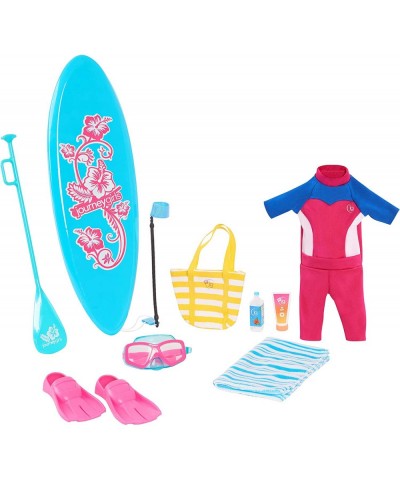 Summer Surf Set for 18 Inch Dolls Includes Surfboard and Wet Suit $44.57 Doll Playsets