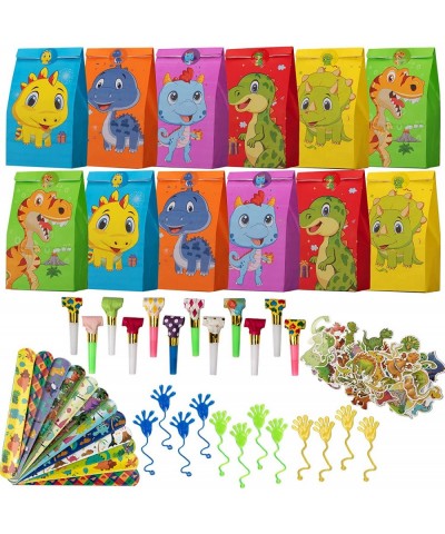 98 pcs Dinosaur Birthday Party Supplies Party Decorations Dino Gift Bags Goodie Bags Treat Bags Candy Bags Goody Bags with Pa...