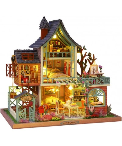 Dollhouse Miniature with Furniture DIY Wooden Dollhouse Kit Plus Dust Proof Creative Room Idea (Jungle Resort) $79.07 Dollhouses