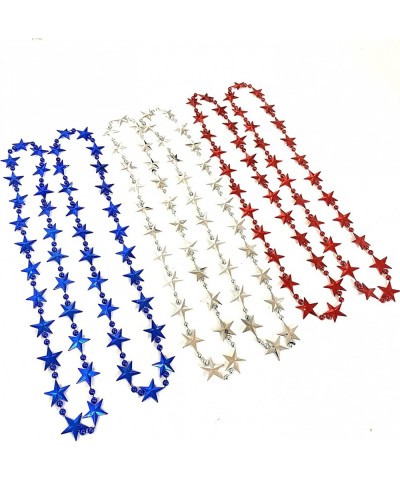 Independence Day Beads Necklaces 4th of July Red White Blue Beads Patriotic Party Supplies(12 Pcs) Blue White Red $25.66 Kids...