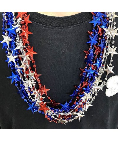 Independence Day Beads Necklaces 4th of July Red White Blue Beads Patriotic Party Supplies(12 Pcs) Blue White Red $25.66 Kids...