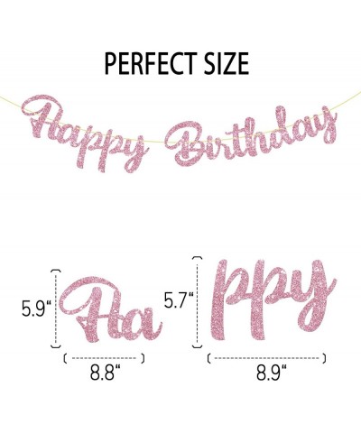 Happy Birthday Pink Glitter Banner Kids and Adults Birthday Party Decoration Supplies for Any Age $15.75 Kids' Party Decorations