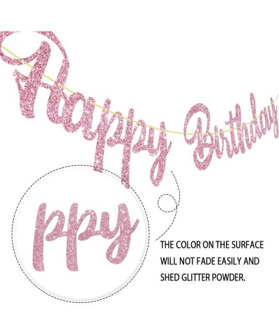 Happy Birthday Pink Glitter Banner Kids and Adults Birthday Party Decoration Supplies for Any Age $15.75 Kids' Party Decorations