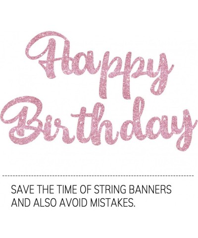 Happy Birthday Pink Glitter Banner Kids and Adults Birthday Party Decoration Supplies for Any Age $15.75 Kids' Party Decorations