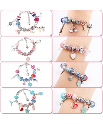 Charm Jewelry Making Kit for Girls DIY Crystal Beads Bangle Bracelet Making Kit Set for Teen Girls Trendy Stuff Unicorn Merma...