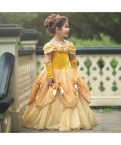 Girls Belle Princess Dress Beauty and the Beast Costume Halloween Carnival Cosplay Christmas Birthday Ball Gown $32.53 Kids' ...