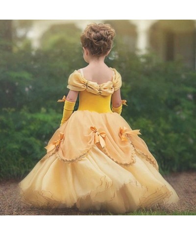 Girls Belle Princess Dress Beauty and the Beast Costume Halloween Carnival Cosplay Christmas Birthday Ball Gown $32.53 Kids' ...