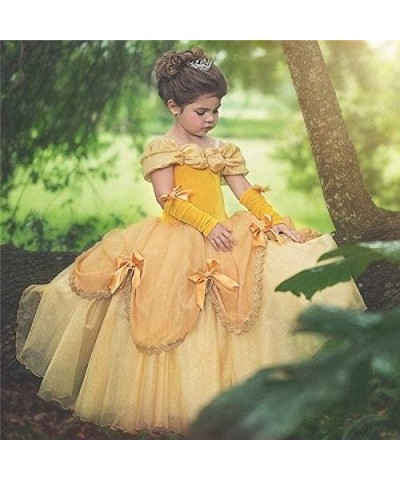 Girls Belle Princess Dress Beauty and the Beast Costume Halloween Carnival Cosplay Christmas Birthday Ball Gown $32.53 Kids' ...