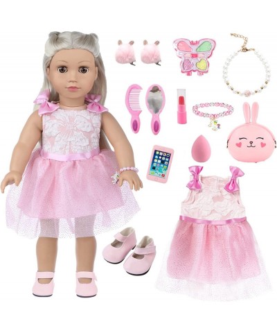 18 Inch Doll Clothes and Accessories Makeup Toy Set -Designed for American 18 Inch Doll Clothes with Dress Up Accessories Pla...