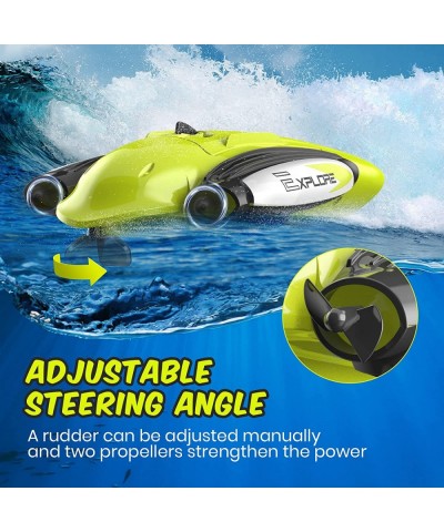 RC Boat - Double Sided Driving Design Remote Control Boat for Summer Pools and Lakes with LED Light 2.4 GHZ for Beginner Adul...