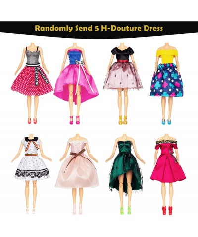 45 Pack Doll Dress and Accessories Include 5 Unique H-Douture Dress 5 Fashion Dress 5 Sets Swimsuit Bikini 5 Fashion Bags 9 C...