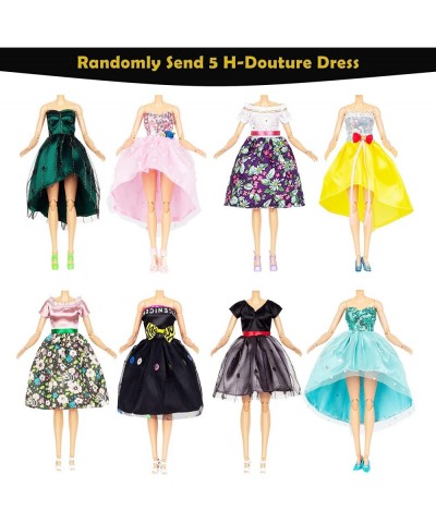 45 Pack Doll Dress and Accessories Include 5 Unique H-Douture Dress 5 Fashion Dress 5 Sets Swimsuit Bikini 5 Fashion Bags 9 C...