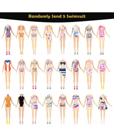 45 Pack Doll Dress and Accessories Include 5 Unique H-Douture Dress 5 Fashion Dress 5 Sets Swimsuit Bikini 5 Fashion Bags 9 C...