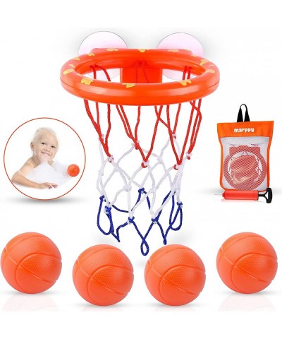 Bath Toys for Toddler Kids Boys and Girls - Bathtub Basketball Hoop with 4 Balls and 3 Swimming Turtle Toys and a Fishing Net...