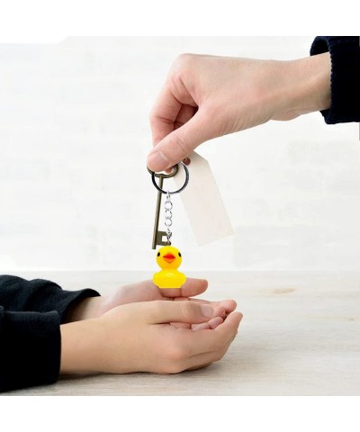 Cute 3D Duck Keychain Birthday Party Favors 24 Sets Goodie Gifts with Thank You Kraft Tags And White Gift Bags For Kid Birthd...