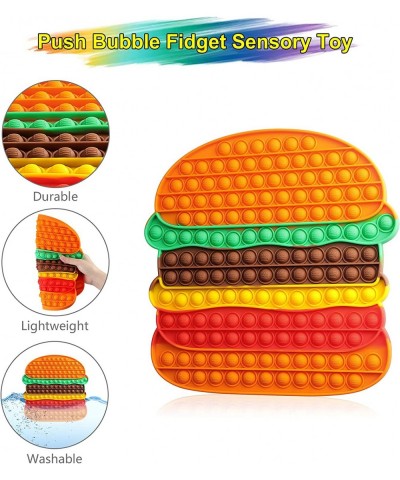 Pop Fidget Sensory Toys Big Size Jumbo Hamburger Pop Toys 157 Bubbles Push it Bubble Toy Colourful Board Game Anxiety Stress ...