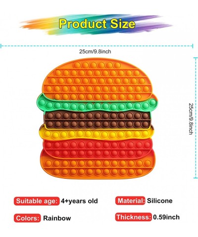 Pop Fidget Sensory Toys Big Size Jumbo Hamburger Pop Toys 157 Bubbles Push it Bubble Toy Colourful Board Game Anxiety Stress ...