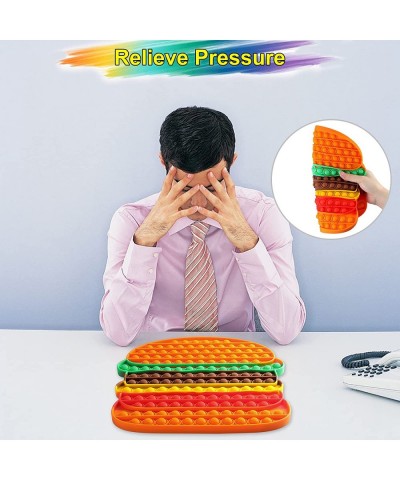 Pop Fidget Sensory Toys Big Size Jumbo Hamburger Pop Toys 157 Bubbles Push it Bubble Toy Colourful Board Game Anxiety Stress ...