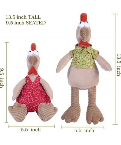 Chicken Stuffed Animal 2 Pack Stuffed Chicken Plush Toys 13.5" Soft and Cute Stuffed Animal for Kids Babies Toddlers Gifts fo...