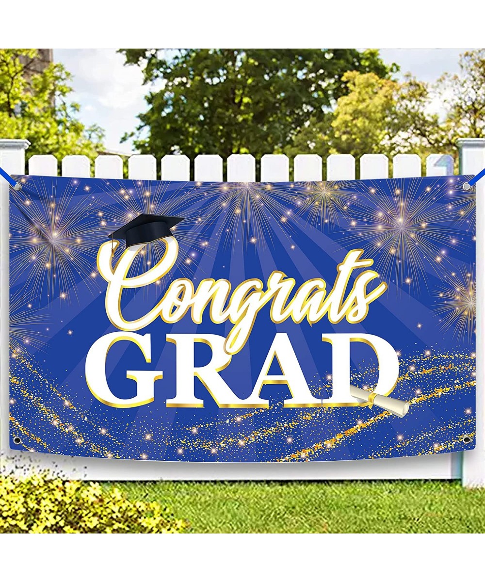 XtraLarge Congrats Grad Banner 2023-72x44 Inch | Graduation Banner for Class of 2023 Decorations | Congratulations Banner Blu...