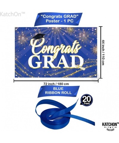 XtraLarge Congrats Grad Banner 2023-72x44 Inch | Graduation Banner for Class of 2023 Decorations | Congratulations Banner Blu...