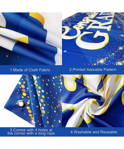 XtraLarge Congrats Grad Banner 2023-72x44 Inch | Graduation Banner for Class of 2023 Decorations | Congratulations Banner Blu...