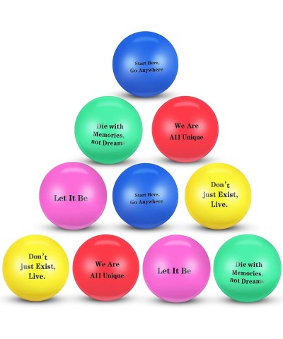 10 Pieces Mini Motivational Stress Balls Stress Relief Ball with Motivational Quotes Inspirational Foam Balls for Teens Adult...