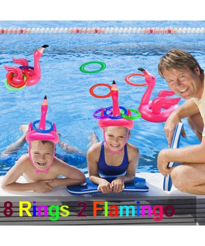 Inflatable Pool Ring Toss Game for Kids Ring Toss Pool Party Game for Party Inflatable Floating Party Favor Flamingo Party Su...