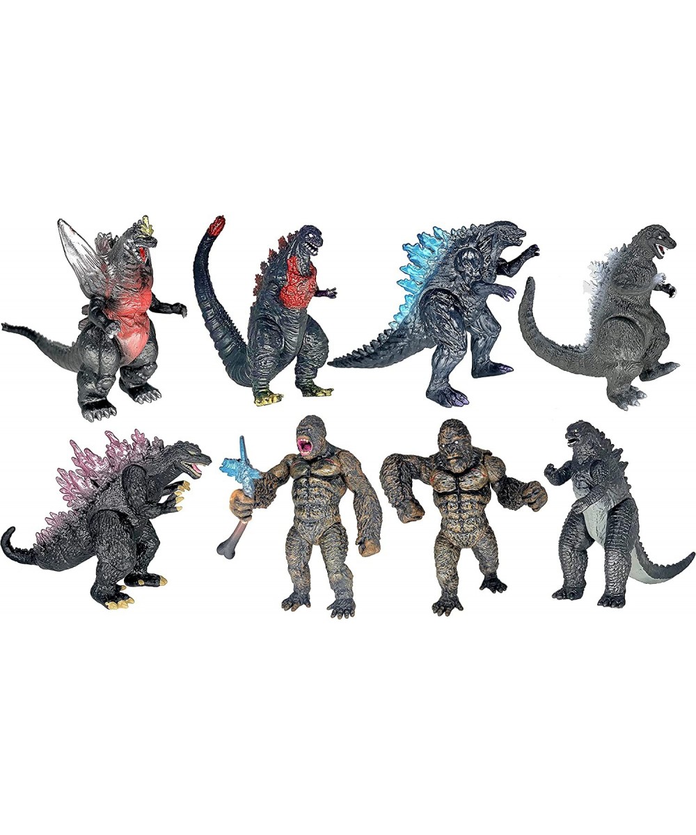 8pcs Attacking King Kong vs Godzilla Toys 2021 Movable Joint Action Figures King of The Monsters Birthday Dinosaur Kid Gift C...