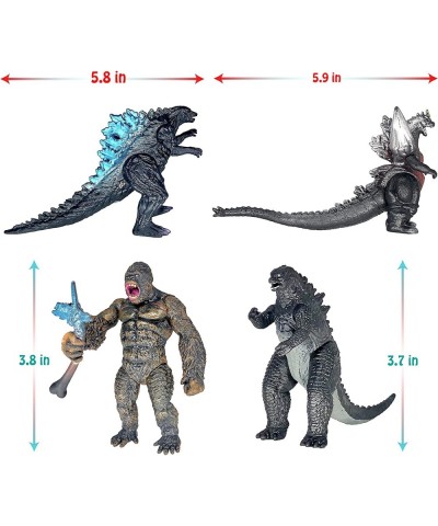 8pcs Attacking King Kong vs Godzilla Toys 2021 Movable Joint Action Figures King of The Monsters Birthday Dinosaur Kid Gift C...