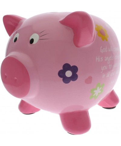 Piggy Bank Christian Inspirational Ceramic Pink Girls $44.23 Money & Banking Play Toys