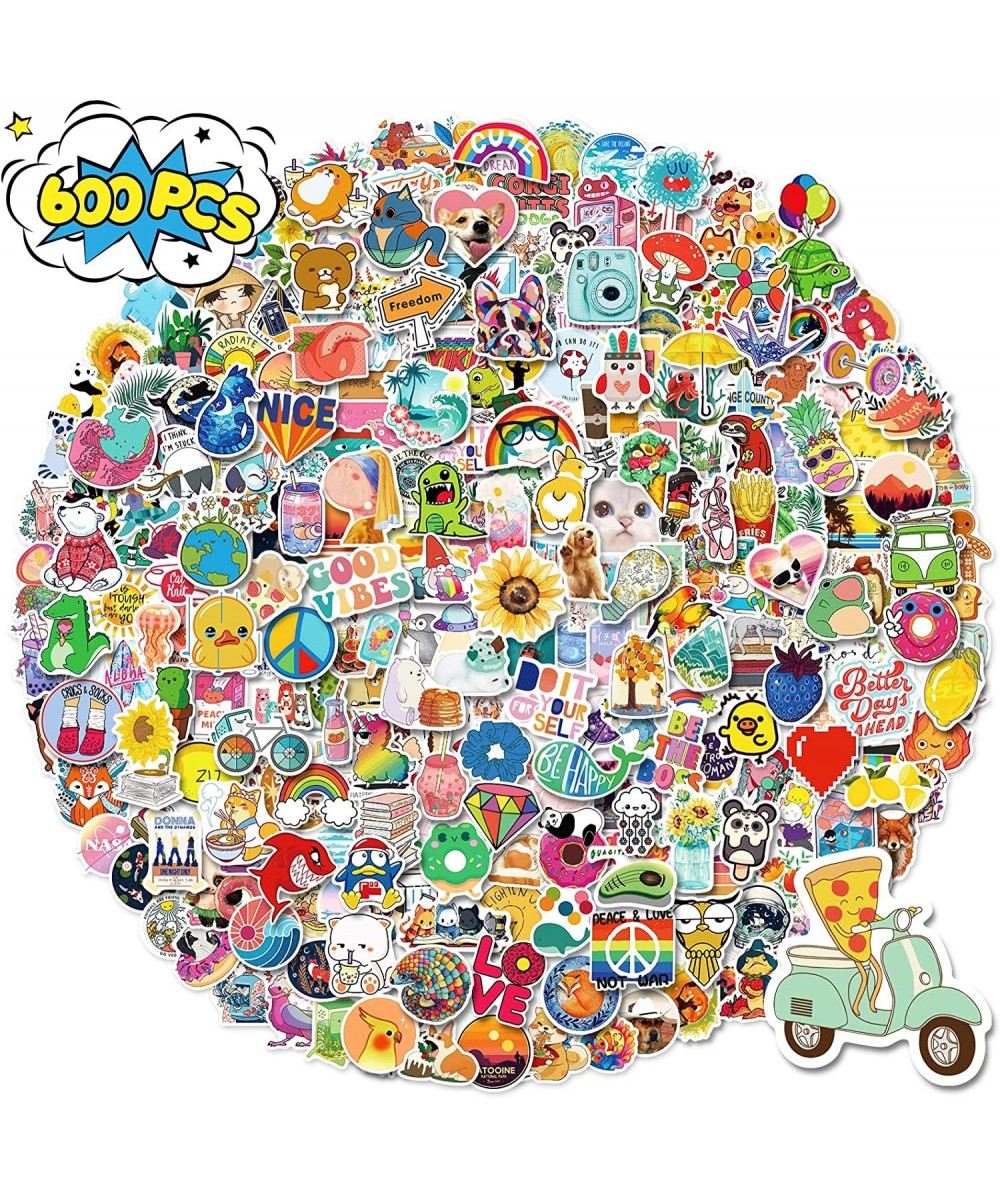 600 Pcs Cute Stickers for Kids Water Bottle Stickers Vinyl Aesthetic Stickers Waterproof Stickers for Laptop Skateboard Scrap...