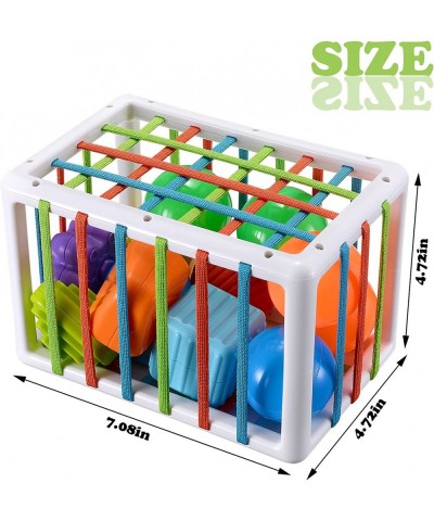 Baby Shape Sorting Toys Sensory Shape Sorting Toys Including Colorful Elastic Bands Sensory Bin with Balls & Blocks Best Baby...