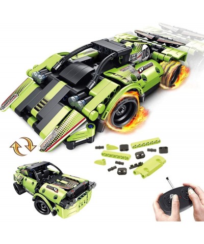 STEM Building Toys for Kids with 2-in-1 Remote Control Racer Snap Together Engineering Kits Early Learning Racecar Building B...