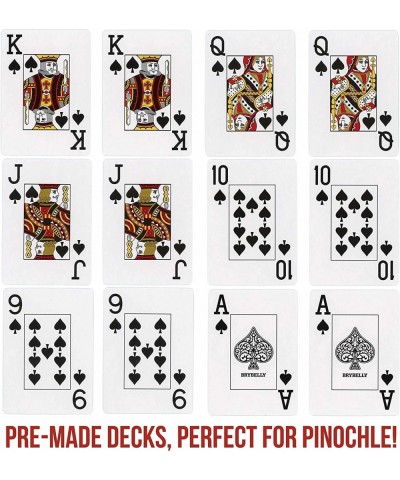 12 Decks Pinochle Jumbo Index Playing Cards Bulk Set - 48-Card Pre-Made Custom Pinochle Decks - Tabletop Games Hobbies and Ac...