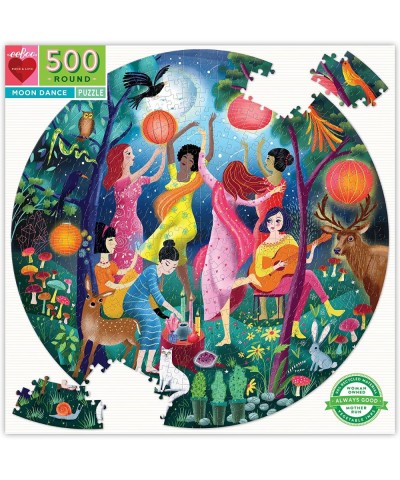 Piece and Love Moon Dance 500 Piece Round Circle Jigsaw Puzzle $39.64 Jigsaw Puzzles