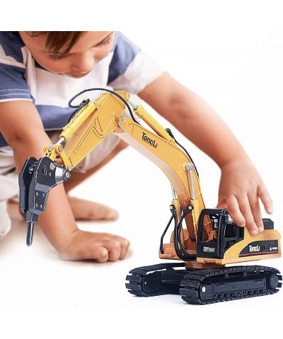 7711 Indoor 1:50 Static Metal Jack Hammer Toys for Boys and Adults Small Diecast Construction Vehicles Demolition Machine Mov...