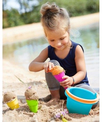 Sand Toys Ice Cream Set - 5 Piece Bundle with Plastic Pail 3 Cones & Scoop Sized Just Right for Toddlers Ages 18 Months + $26...