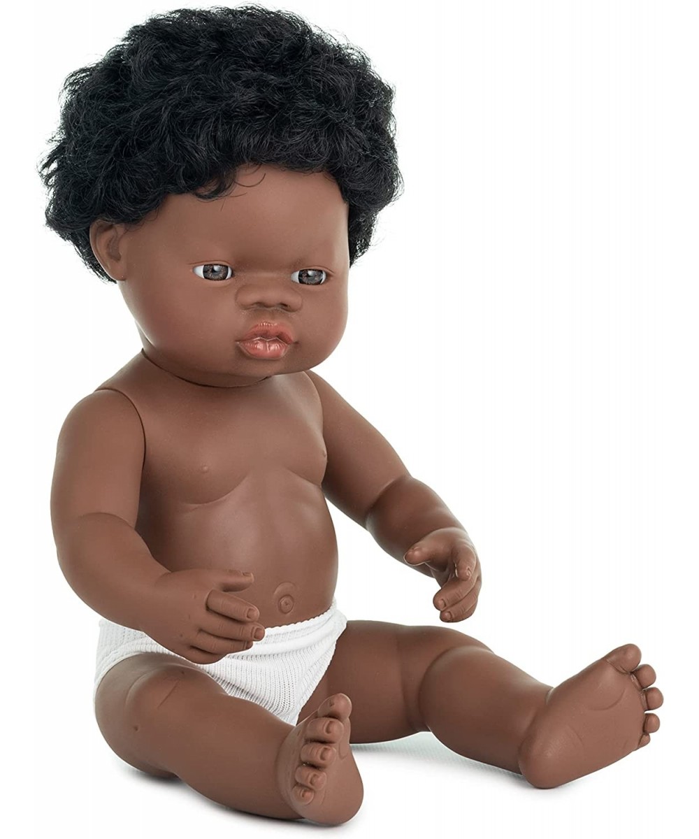 Educational 15'' African Boy Made in Spain Anatomically Correct Baby Doll $60.82 Dolls