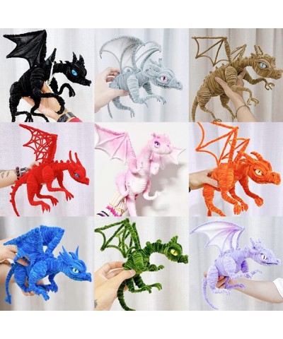 Make Your Own Dragon Dolls Arts and Crafts Project Novelty Pipe Cleaner DIY Kits Homeschool Crafting Supplies for Kids Gifts ...