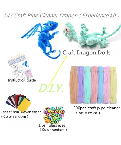 Make Your Own Dragon Dolls Arts and Crafts Project Novelty Pipe Cleaner DIY Kits Homeschool Crafting Supplies for Kids Gifts ...