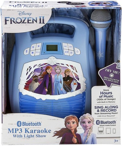 Frozen 2 Bluetooth Portable MP3 Karaoke Machine Player with Light Show Store Hours of Music with Built in Memory Sing Along U...