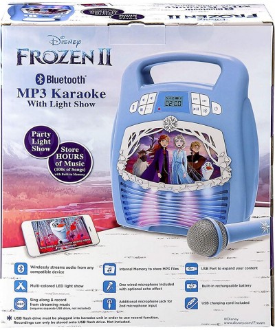 Frozen 2 Bluetooth Portable MP3 Karaoke Machine Player with Light Show Store Hours of Music with Built in Memory Sing Along U...