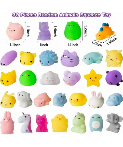 60Pcs Mochi Squeeze Toys Fruit and Random Animal Kawaii Party Favor Strawberry Pineapple Mini Stress Relief Toys for Aduit Ca...