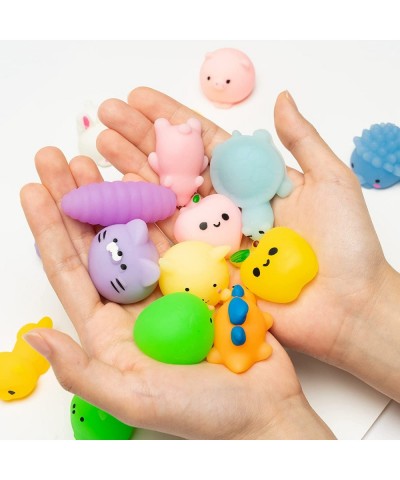 60Pcs Mochi Squeeze Toys Fruit and Random Animal Kawaii Party Favor Strawberry Pineapple Mini Stress Relief Toys for Aduit Ca...